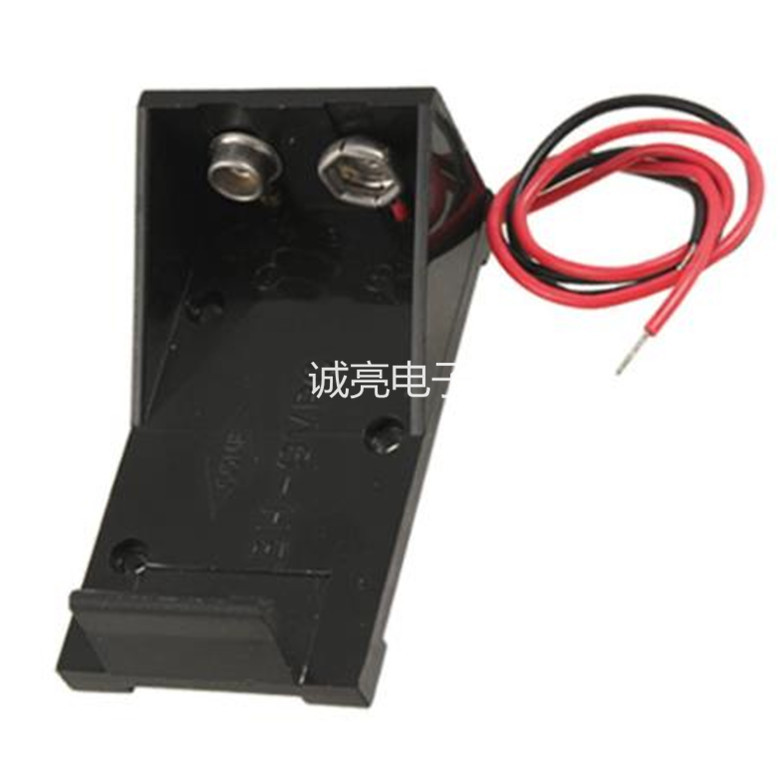 1节 6F22电池盒 电池座 9V电池扣 不带开关 不带盖 带线