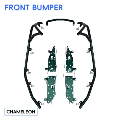 Motorcycle bumper bars, front and rear exhaust - chameleonenhanced-front-bumper-with-free-footrests