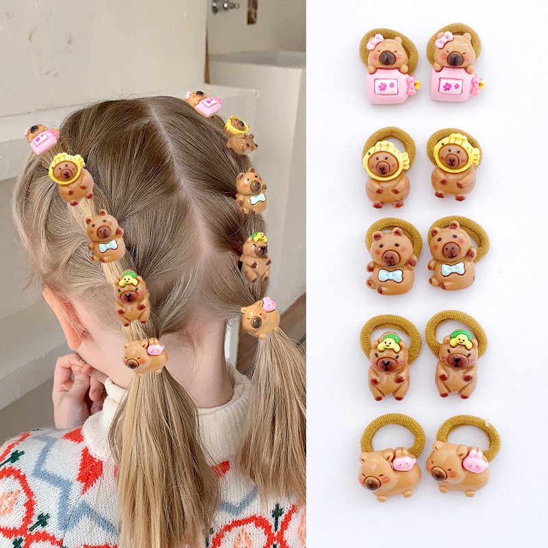 子供の花のヘアバンドヘッドバンド漫画ベビーヘアアクセサリーファンシーゴムバンド子供の帽子耐久性のあるゴムバンド|undefined