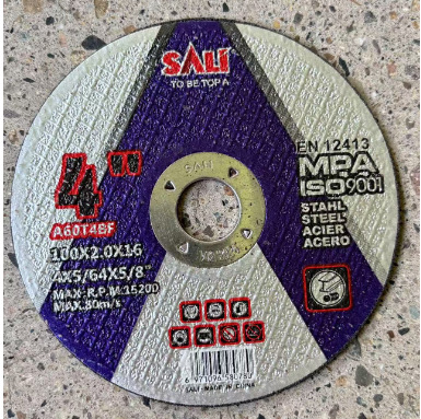 Disco de corte de acero inoxidable SALI, disco de malla doble de resina, disco plano para amoladora angular.