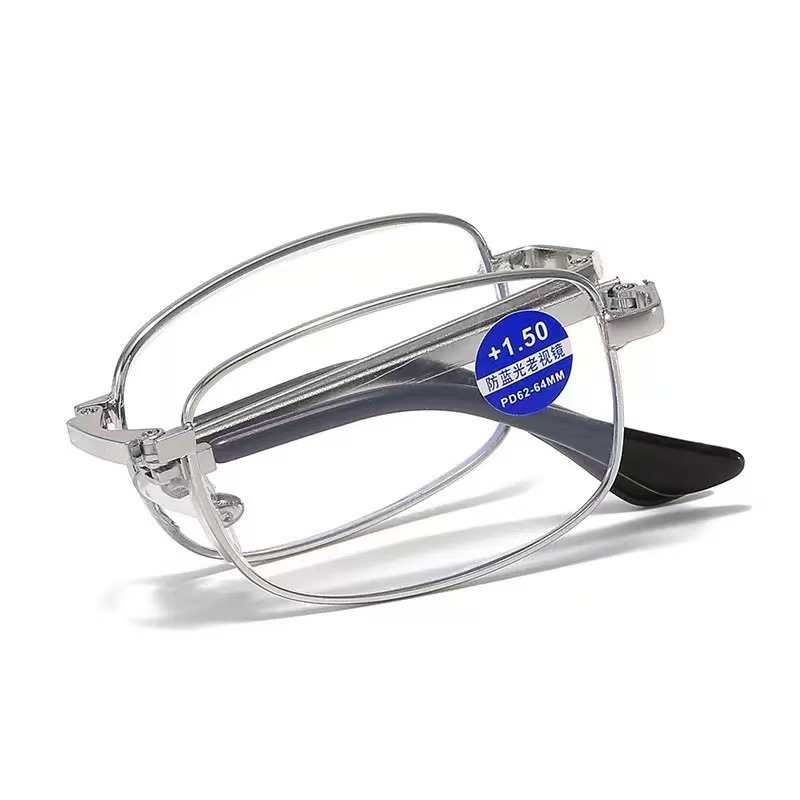 Fashionable and Portable Reading Glasses for the Elderly Ziyue Manufacturer Source Wholesale Folding Metal Reading Glasses Anti-Blue Light Hd