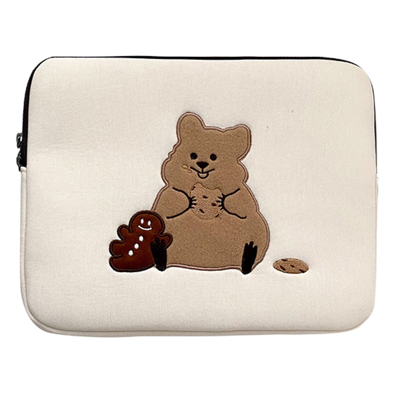Cross-border teteteum Korea ins chestnut biscuit bear laptop bag 13.3 inch liner bag 15.6 inch