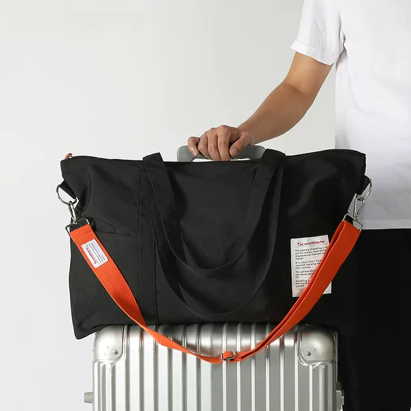 New Korean Style Travel Bag for Men and Women, Extra Large Capacity Luggage Bag, Shoulder Crossbody, Water-Repellent Nylon Storage Bag