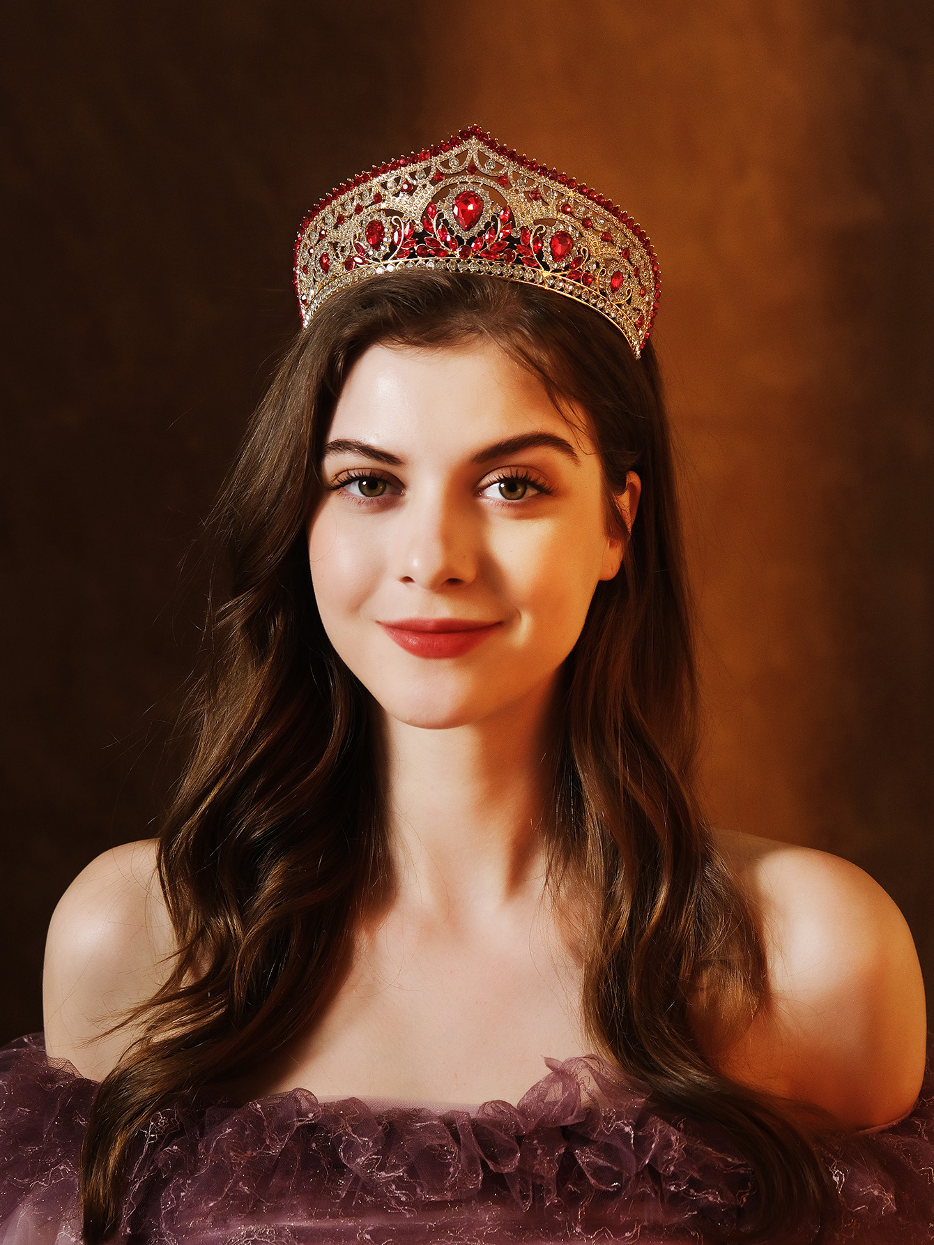 Bridal Shiny Women's Crown Alloy Diamond Crown display picture 2