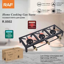 RAF跨境猛火炉燃气灶三灶铸铁炉头户外节能煤气灶露营炉具