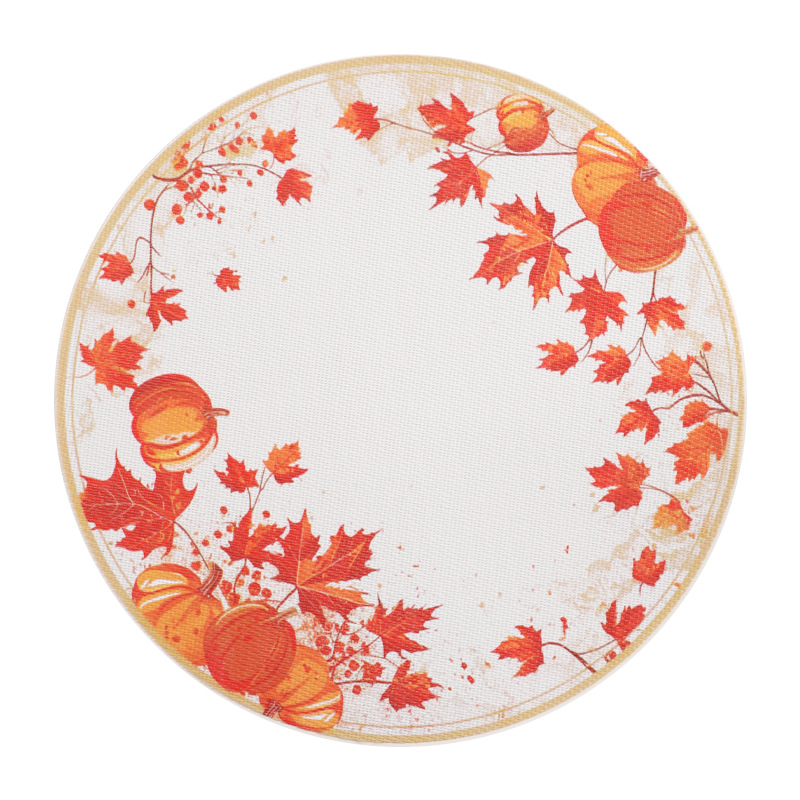 Selección de colección de primavera de PVC impresa almohadilla de decoración de escritorio cocina almohadilla de aislamiento térmico almohadilla de platos de calabaza estudiantes