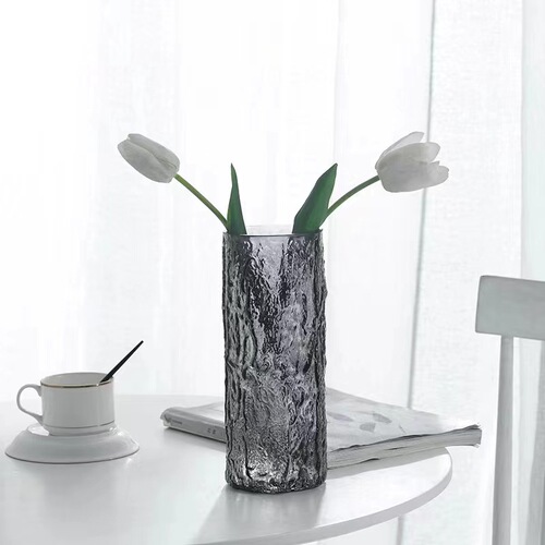 Nordic simple creative light luxury transparent vase water nourishing rich bamboo lily glass vase living room table decorations