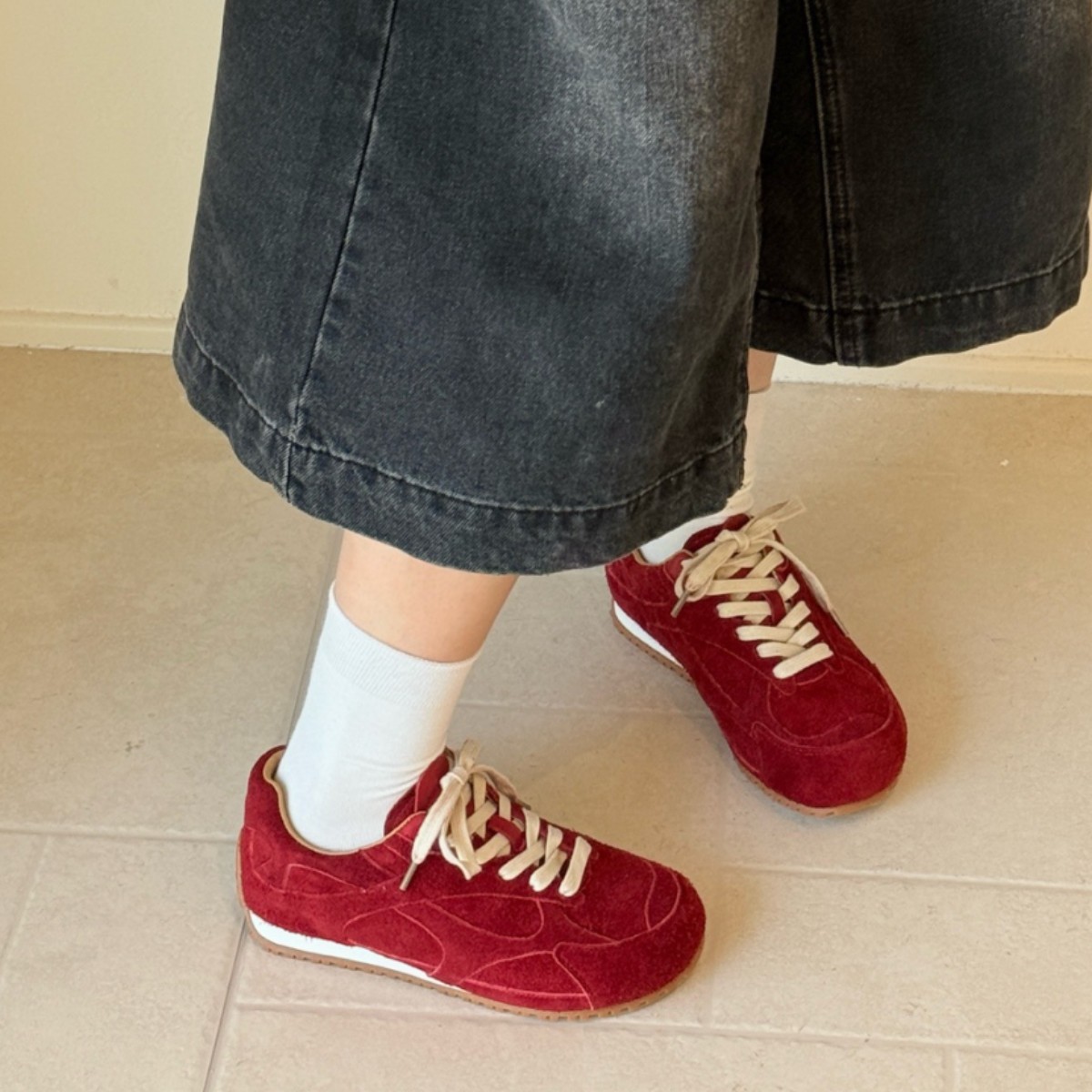 Genuine Leather Tendon-Soled Forrest Gump Shoes for Women, New Autumn Anti-Slip Versatile Casual Sports Running Shoes for Women Cf2887-1