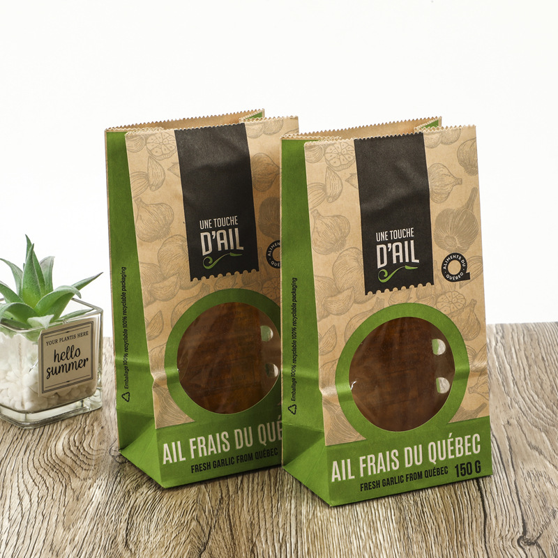 现货食品级牛皮纸袋方底面包烘焙打包袋收纳小吃店打包礼品纸袋