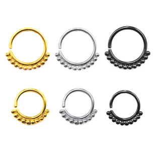 Factory Direct 316 stainless steel multi-purpose nose ring ear bone ring piercing jewelry simple septum ring
