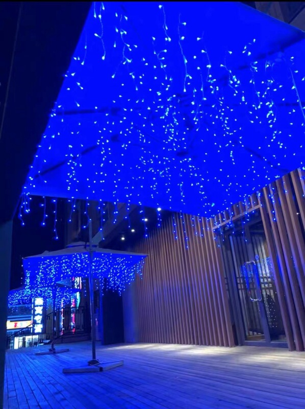 跨境冰条灯串led室外防水满天星灯串酒吧庭院工程亮化装饰瀑布灯|undefined