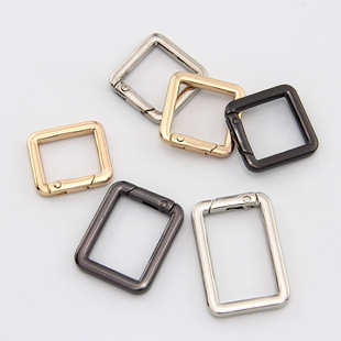 Square Spring Ring Square Buckle Bag Hanging Buckle Zinc Alloy Luggage Accessories Square Spring Buckle Metal Hook Buckle