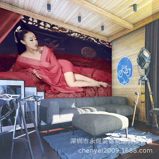 Modern Minimalist Passionate Beauty Entrance Decoration Mural Fashion Character Aisle Mural Living Room Background Wall Cloth Hanging Painting