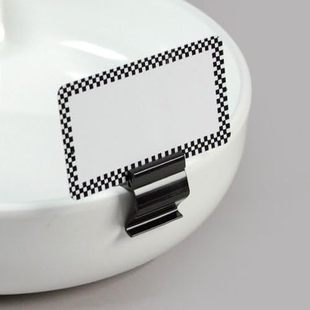 Custom Black Food Tray Label Holder Bowl Sign Clip Sales Sign Food Tray Label Holder
