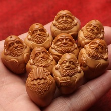 短圆2.1橄榄核达摩禅志悟道万佛朝宗手串橄榄胡手链手工雕刻佛珠