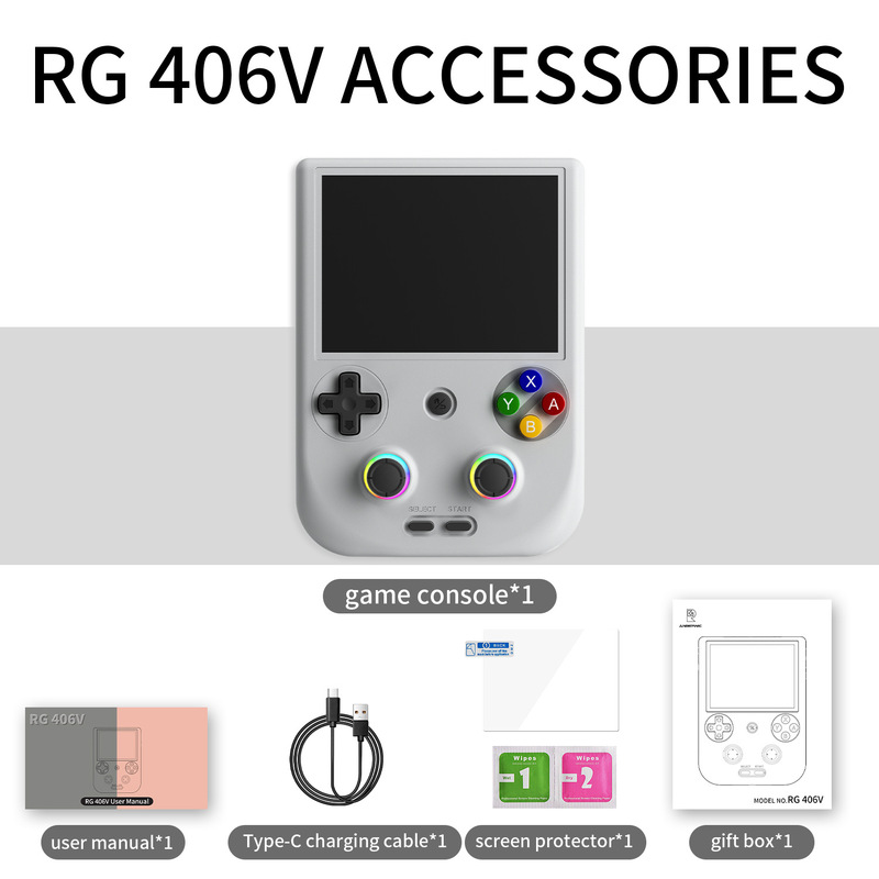 ANBERNIC安伯尼克RG 406V 跨境爆品竖版安卓高性能大屏掌上游戏机|undefined