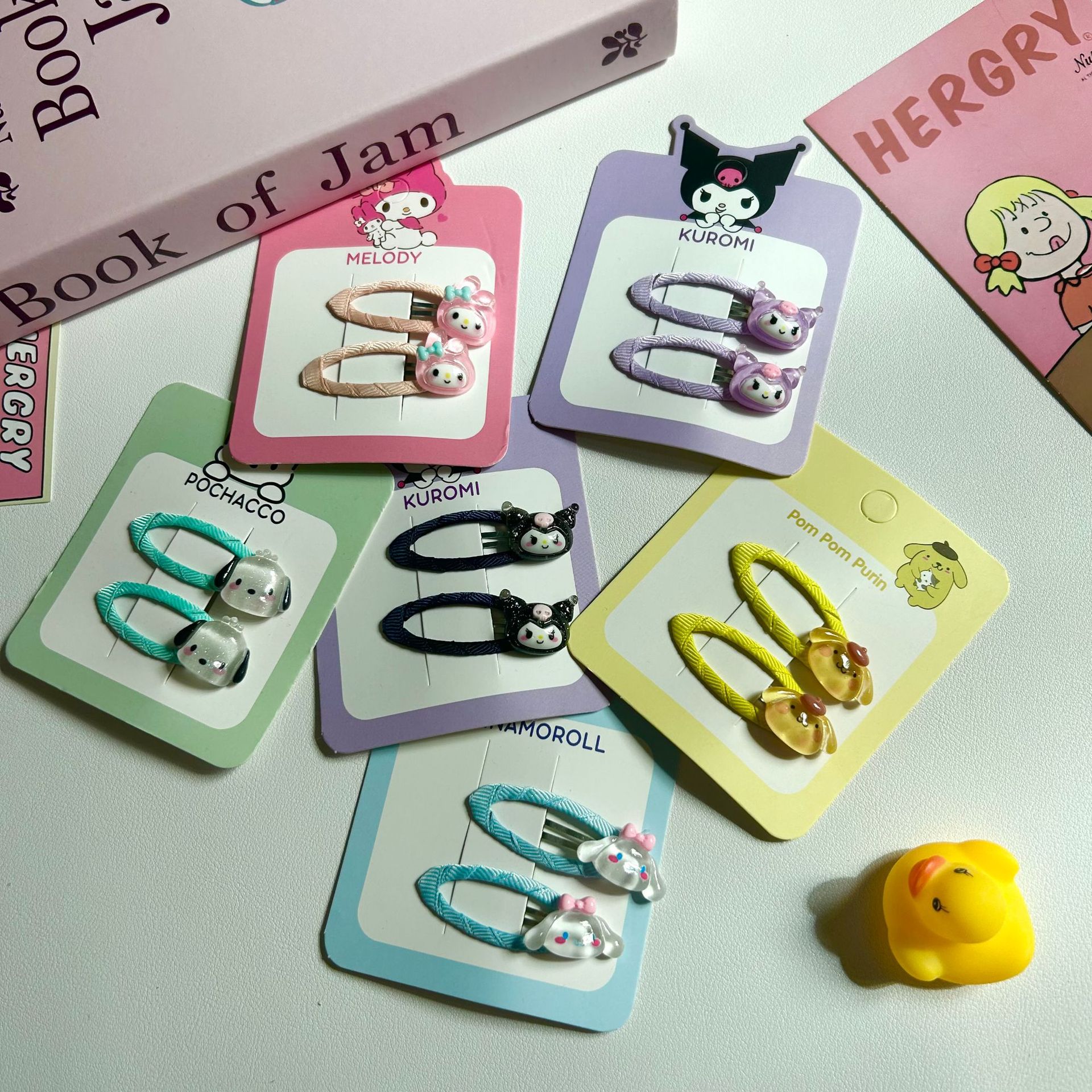 2024 nuevo Kuromi niñas lindas brocas de pelo para niños brocas de pelo para bebés de dibujos animados adornos para el pelo