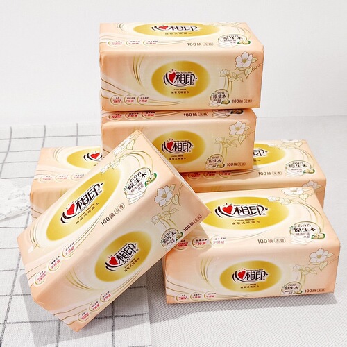 Heart-to-Heart Classic Series 100-Piece Tissue Paper, 24 Boxes of 100-Piece Tissues, Bulk Table Napkins, Wholesale Bathroom Tissue