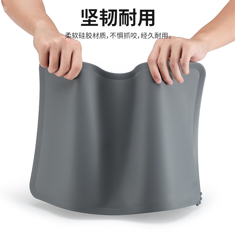 食品級シリカゲルペットマットのこぼれ防止洗浄しやすいマットのこぼれ防止滑り止めペットの食事マット48cmサイズの犬マット|undefined