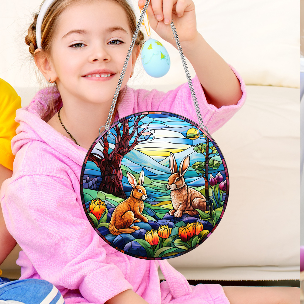 95g Weight pendant Home Textiles & Decor Type Acrylic Material Easter Festival Rabbit Pattern Casual, Elegant, Classical Style Easter Casual Elegant Classical Rabbit Arylic Party Supplies Decorations 69