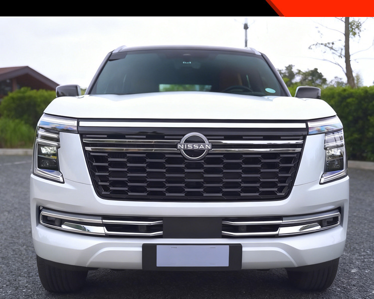Suitable for Nissan 25 Patrol Armada Y63 Modified Front Bumper Lower Grille Electroplated Decorative Bright Strip