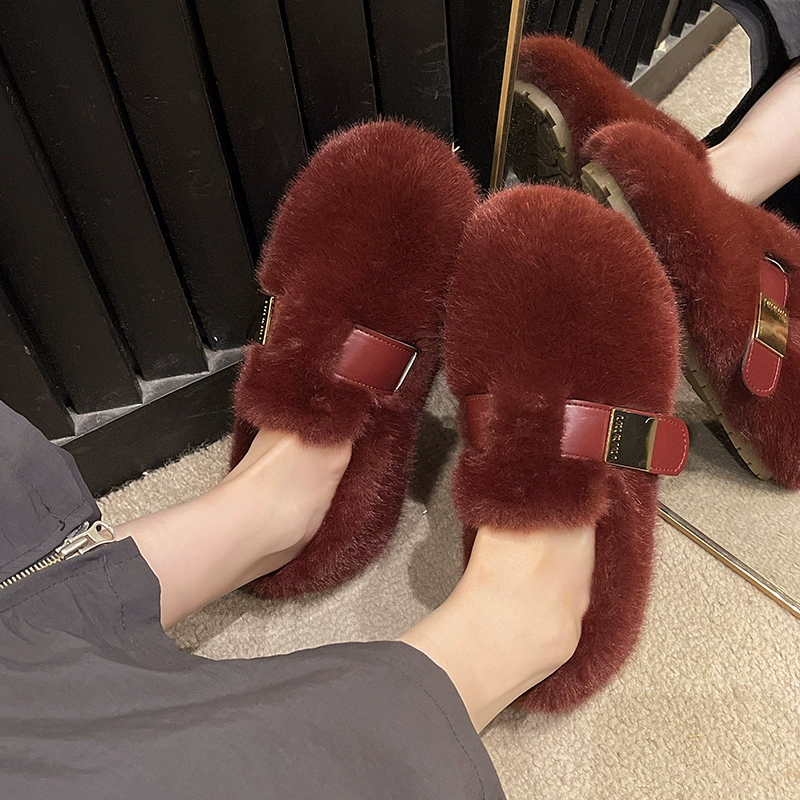 Белые ботинки Birkenstock Mary Jane с мехом для женщин, бархат и теплый норковый мех осень-зима 2025 новые шапки хлопковые обувь