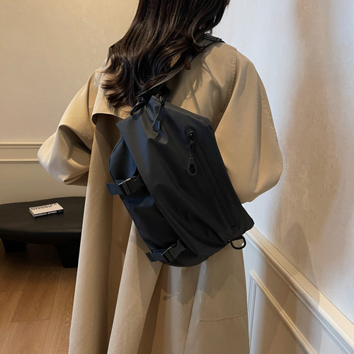 Sports and leisure crossbody bag, women's trendy brand workwear, Ruiying messenger bag, girls' cycling backpack, large capacity shoulder bag, trendy
