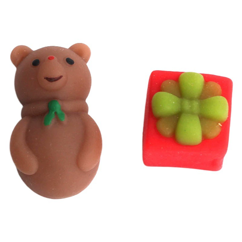 Amazon Рождество Новый Pinch Music TPR Мягкая резинка Игрушка костюм для декомпрессии Санта-елка Сани