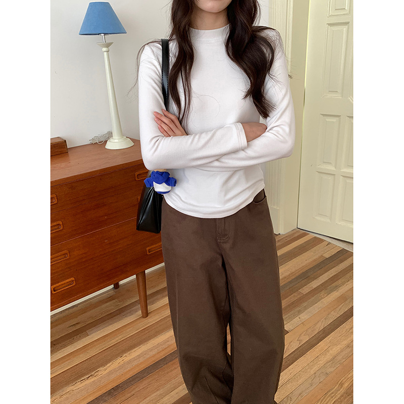 지모 공장 직접 배치 3 차원 아크 작은 스탠드 칼라 캐시미어 양면 근육 언더 코트 2025 겨울 새 코트 D2002