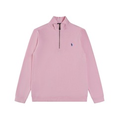 跨境拉夫劳伦Ralph Lauren 刺绣小马标半拉链高领长袖针织卫衣