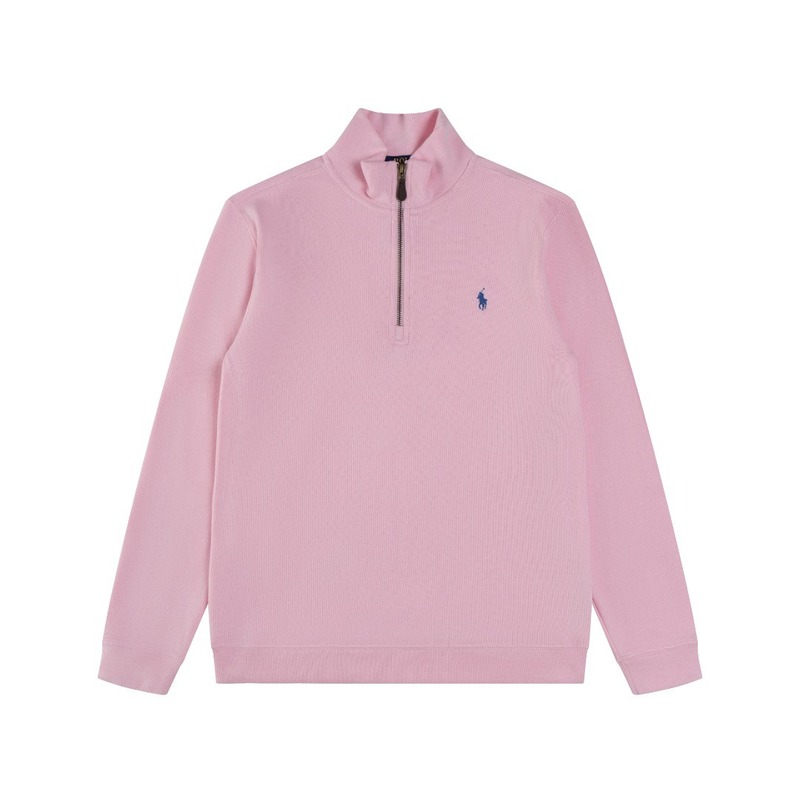 跨境拉夫劳伦Ralph Lauren 刺绣小马标半拉链高领长袖针织卫衣|undefined