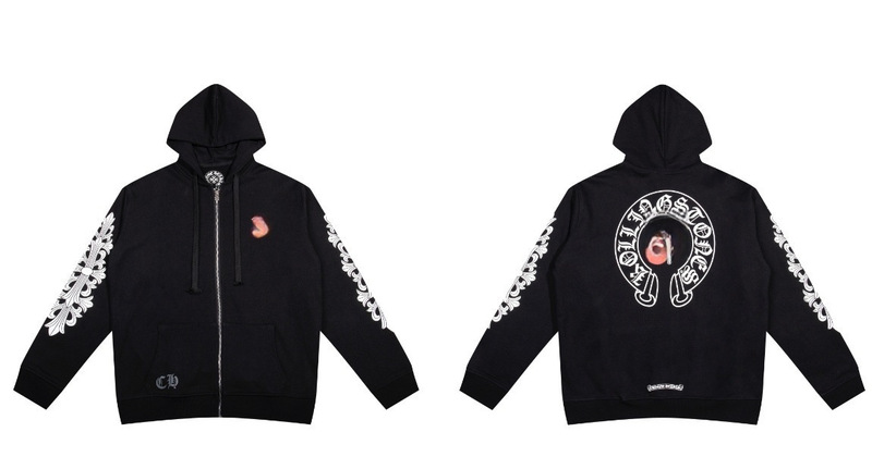 24ss年新款高品质Chrome Hearts 马蹄十字架连帽拉链卫衣工厂批发|undefined