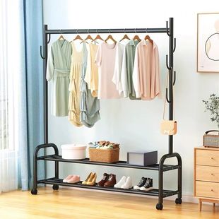 Hanger Floor Rod Clothes Hanging Rack Drying Rack Household Bedroom Room Storage Rack Multifunctional Coat Rack