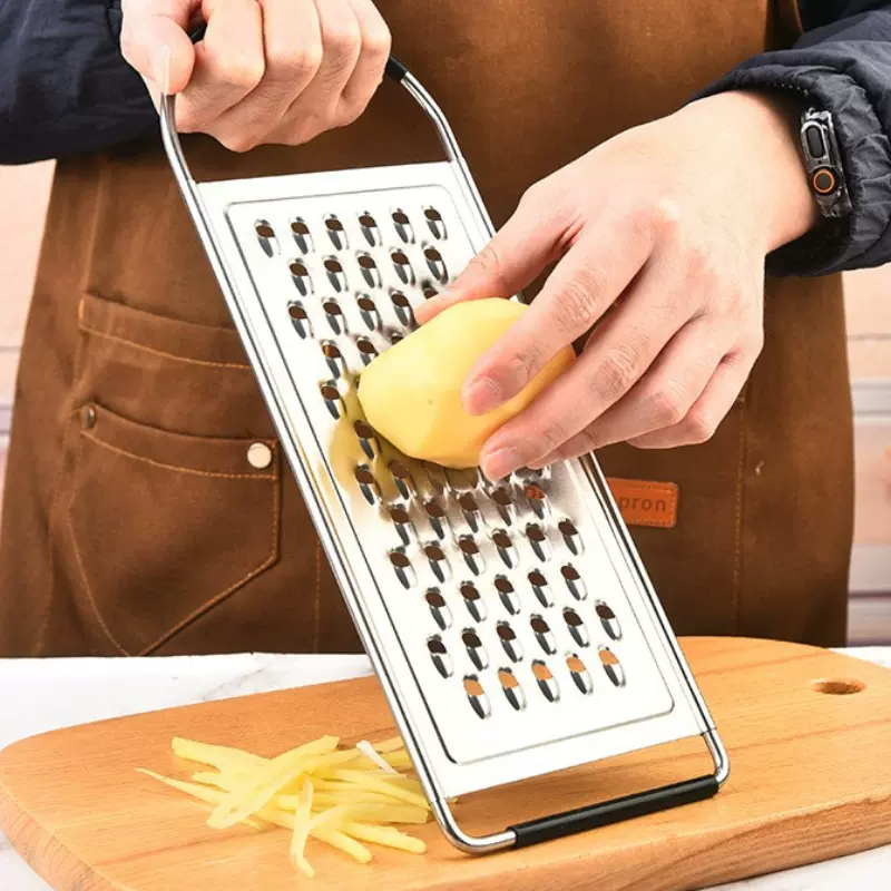 工厂批发 防滑硅胶不锈钢 蔬果刨丝器 厨具平面切菜器 土豆丝瓜刨