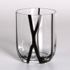 Modern cup with glass, glossy crystal, simple and elegant design, loose straight fit