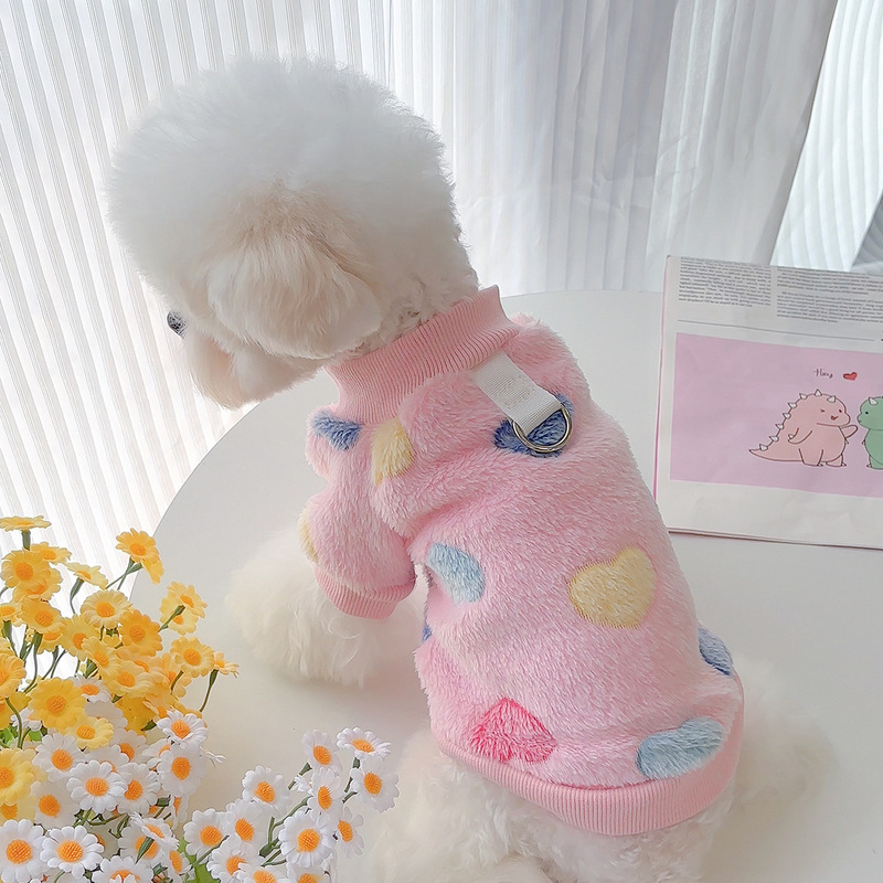 秋の新作フランネル暖かく肌に優しいペット服犬猫テディビションポメラニアン牽引ベスト|undefined