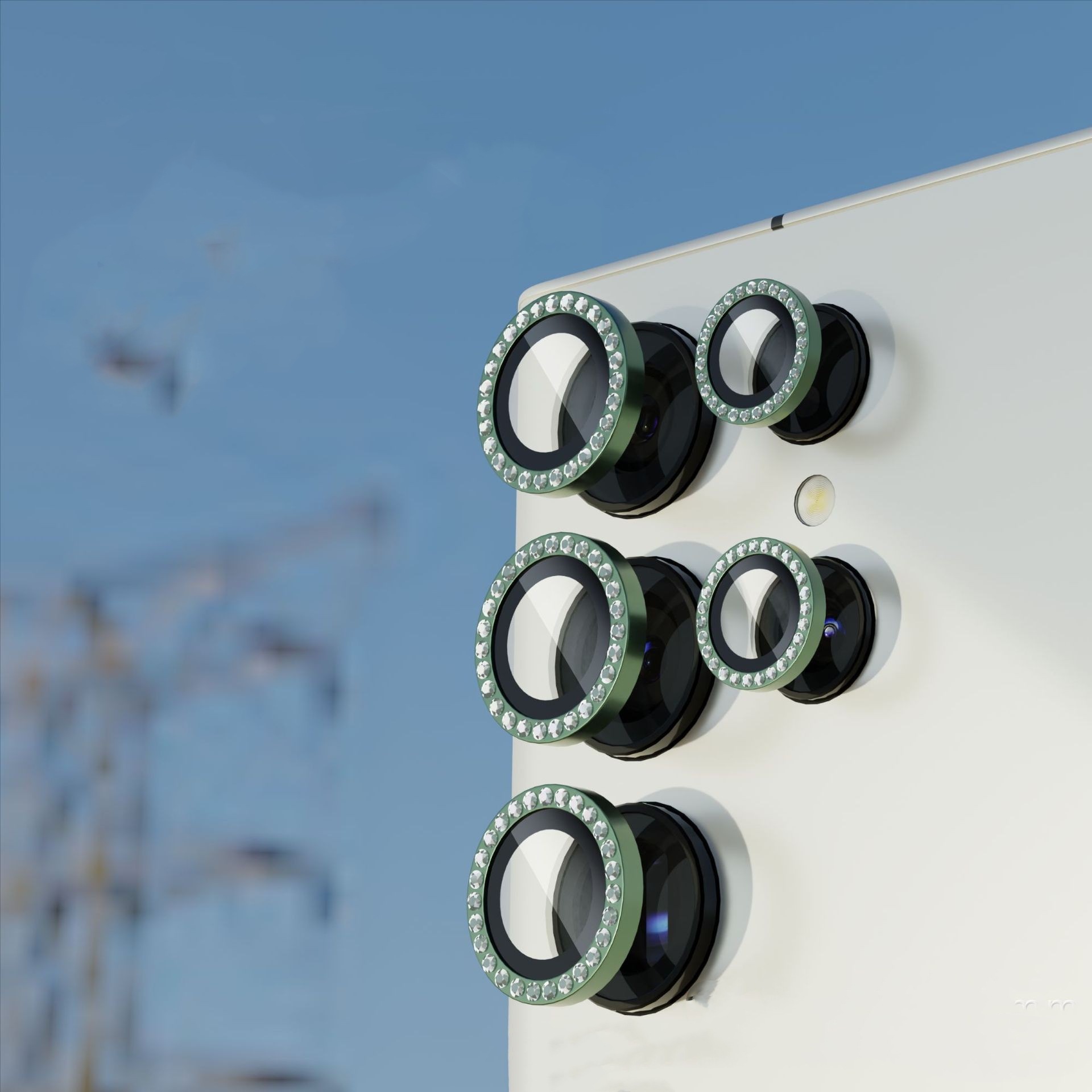 Película Protectora de Lente con Perforación de Puntos Tipo Ojo de Águila para Samsung S25 Ultra, Película AR de Posicionamiento de Cámara para Galaxy S24 Plus