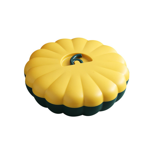 Creative new pumpkin candy box for home living room fruit snack tray New Year wedding with lid compartmentalized fruit tray logo