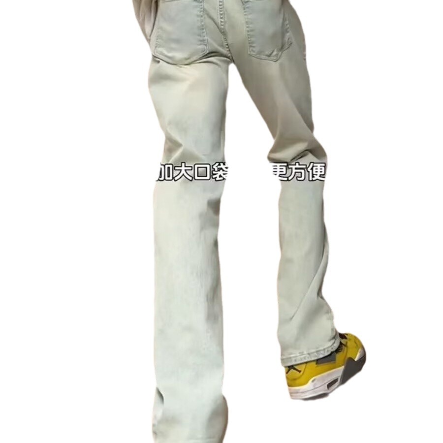 Pantalones vaqueros de la calle para hombres y mujeres 2024 pantalones de la calle americana pantalones de pierna recta de moda delgada pantalones casuales sueltos