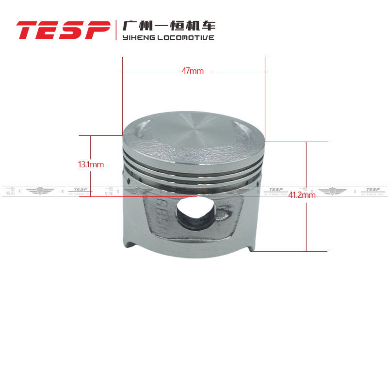 Jh70 47mm Suitable for Curved Beam Car Jialing 70 Motorcycle Piston Piston Ring Assembly Cylinder Engine Accessories