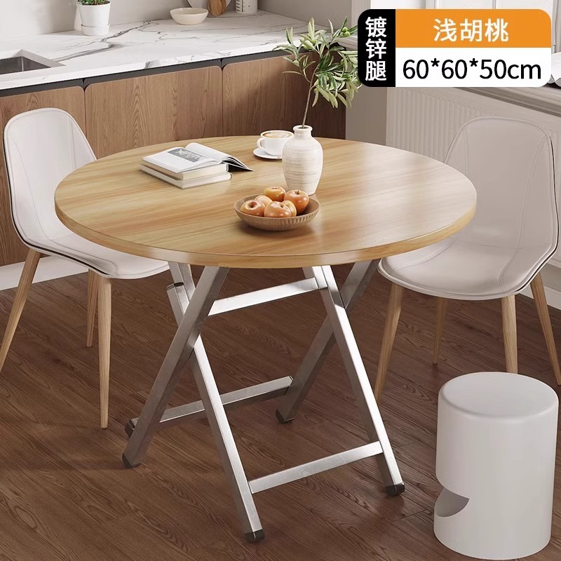 Mesa de comedor plegable, mesa redonda simple, mesa de alquiler, mesa portátil al aire libre, mesa de comedor cuadrada