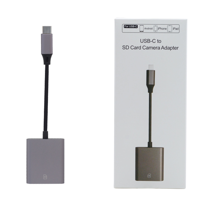 Adecuado para teléfonos móviles Apple 1615 Android, lector de tarjetas multifunción todo en uno con conexión Type-C para tarjetas SD, TF y CF.