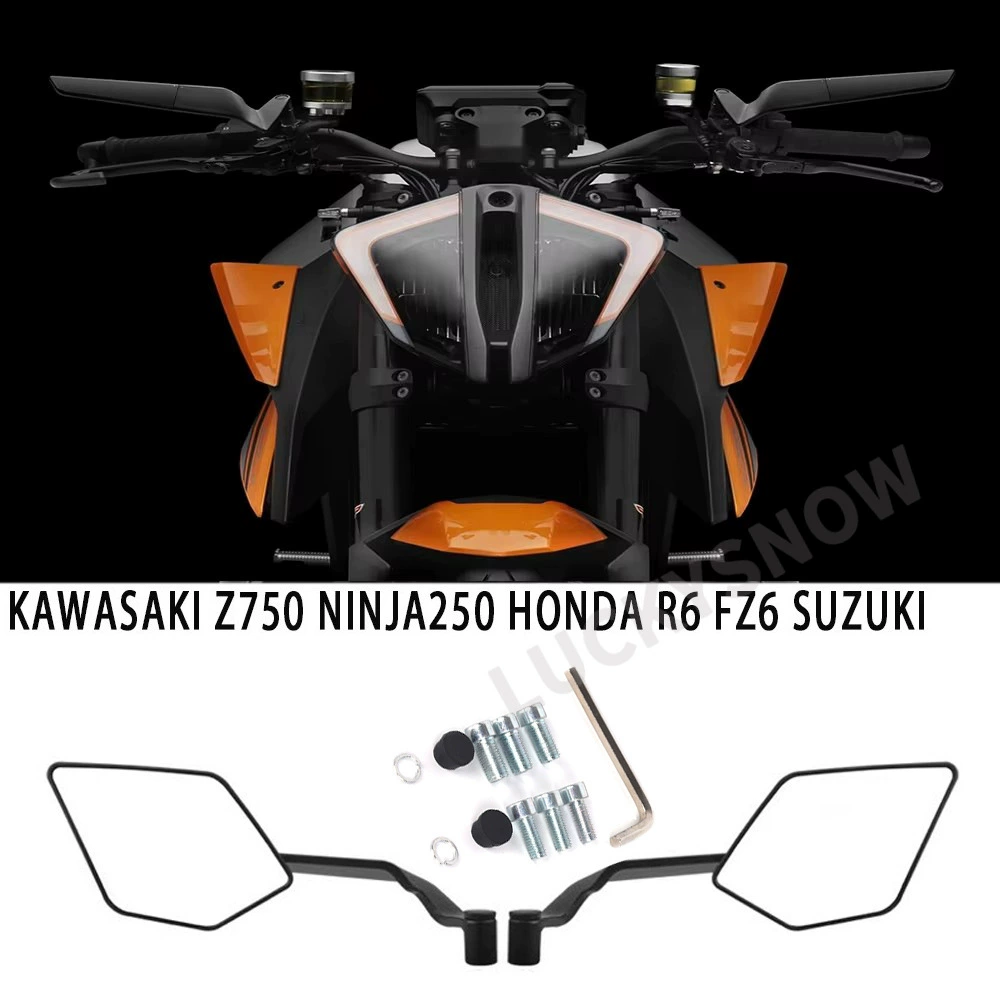 Для Kawasaki Z750 Z650 Z300 Z250 Z125 мотоцикл универсальный ветер крыло боковое зеркало заднего вида