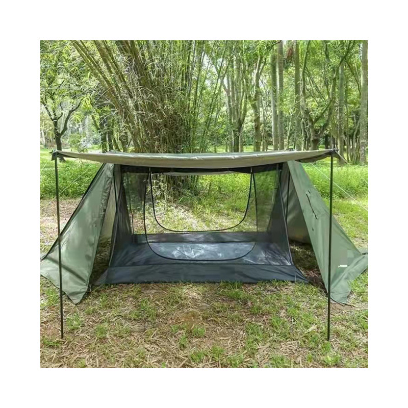 户外复古露营天幕帐篷户外露营帐篷平顶帐篷蒙古包日本帐篷