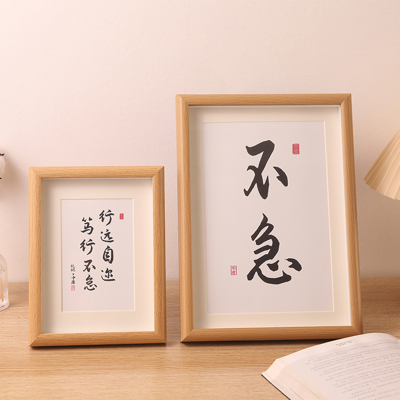 Solid Wood Three-Dimensional Hollow Photo Frame Display Stand for Dried Flowers DIY Handmade Specimen Frame Calligraphy and Painting Wall Hanging 67inch Wooden