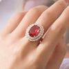 Elite tourmaline zirconium, one size ring, accessory, city style, wholesale