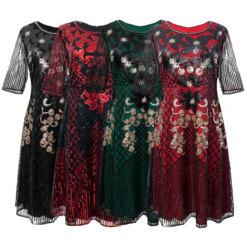 Aliexpress Cross-Border 1920S Gatsby Sequin Dress High-End Prom Dress Holiday Party Performance Clothing for Women