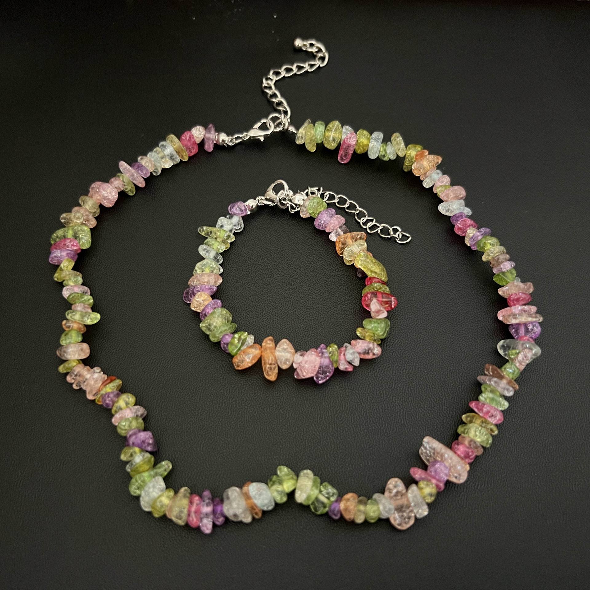 Fashion Irregular Natural Stone Handmade Bracelets Necklace display picture 5