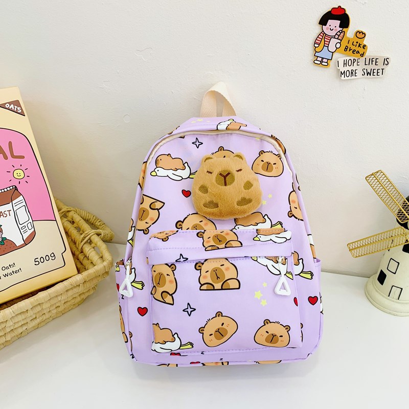 Jardín de infantes mochila de dibujos animados lindas muñecas de delfín de agua mochila de bebé impresión de aire extranjero mochila de niños