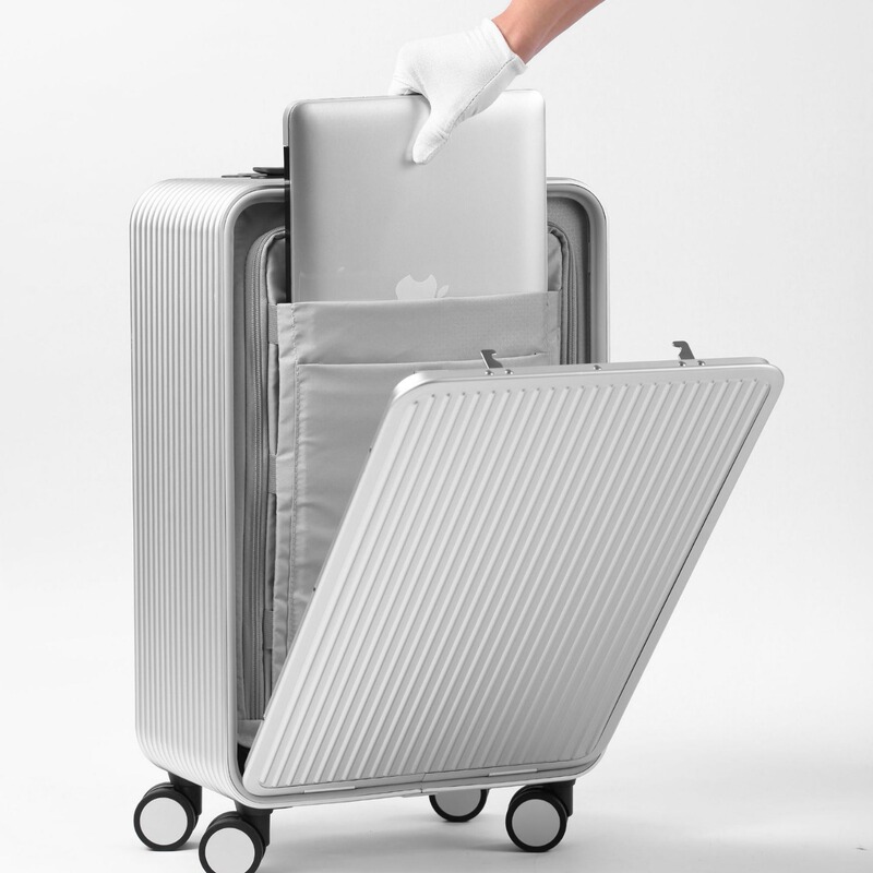 Customized side-opening all-aluminum-magnesium alloy trolley case Men's universal wheel front-opening business luggage travel boarding case Customized side-opening all-aluminum-magnesium alloy trolley case Men's universal wheel front-opening business luggage travel boarding case